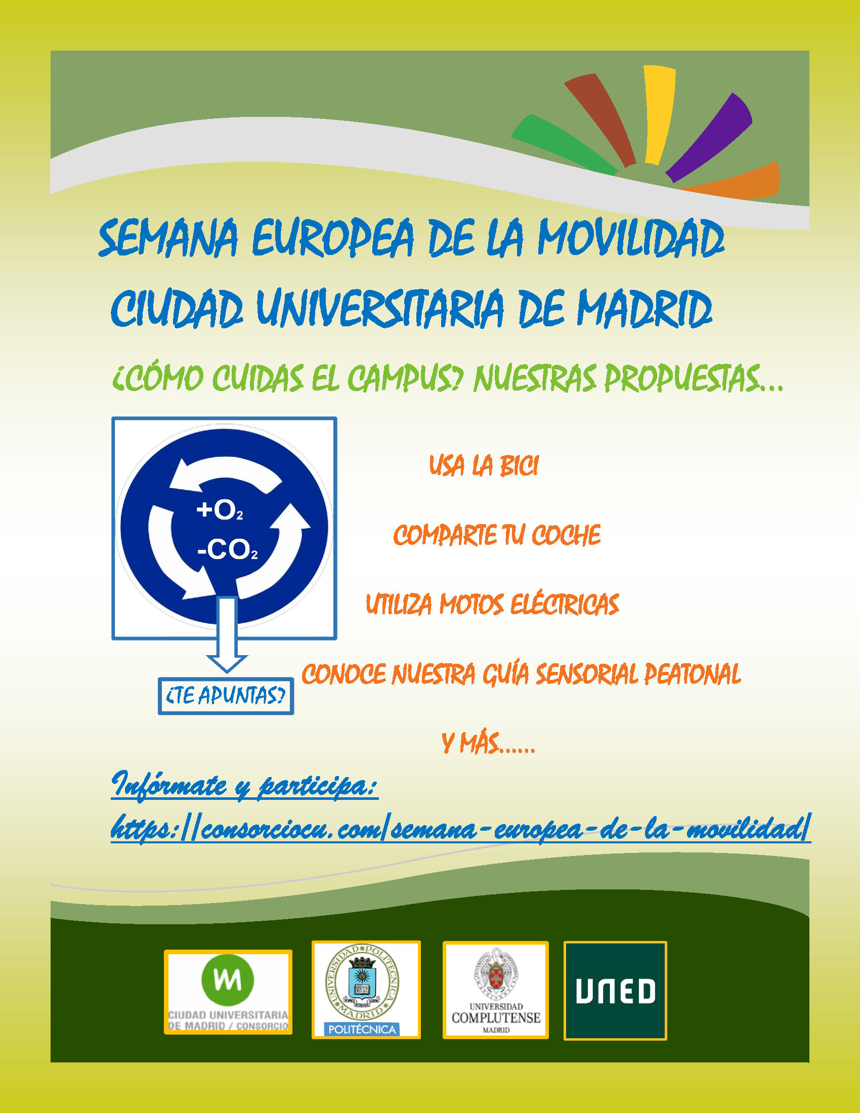 Cartel Semana Europea de la Movilidad Ciudad Universitaria de Madrid